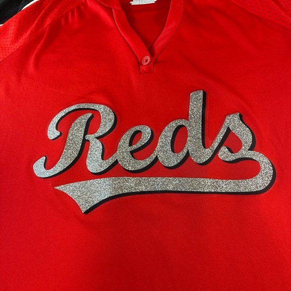 Fanatics Red and Black Women's Top - Picture 3 of 11